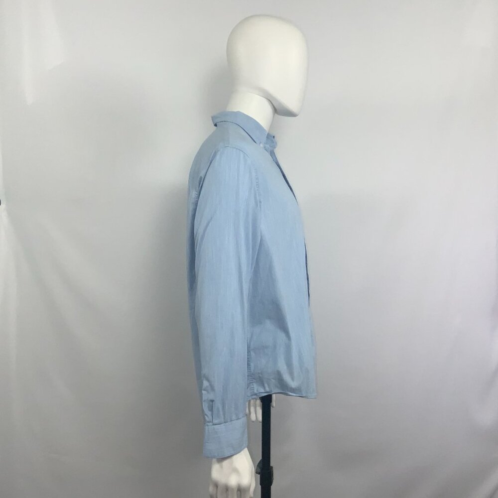 Calvin Klein Men Shirt Long Sleeve Blue Size L  [MT32] - Picture 4 of 11